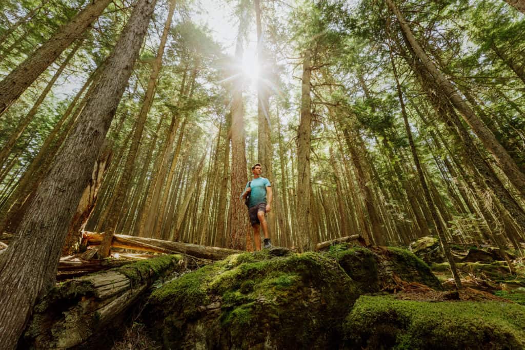 Jared Dillingham hiking in Montana