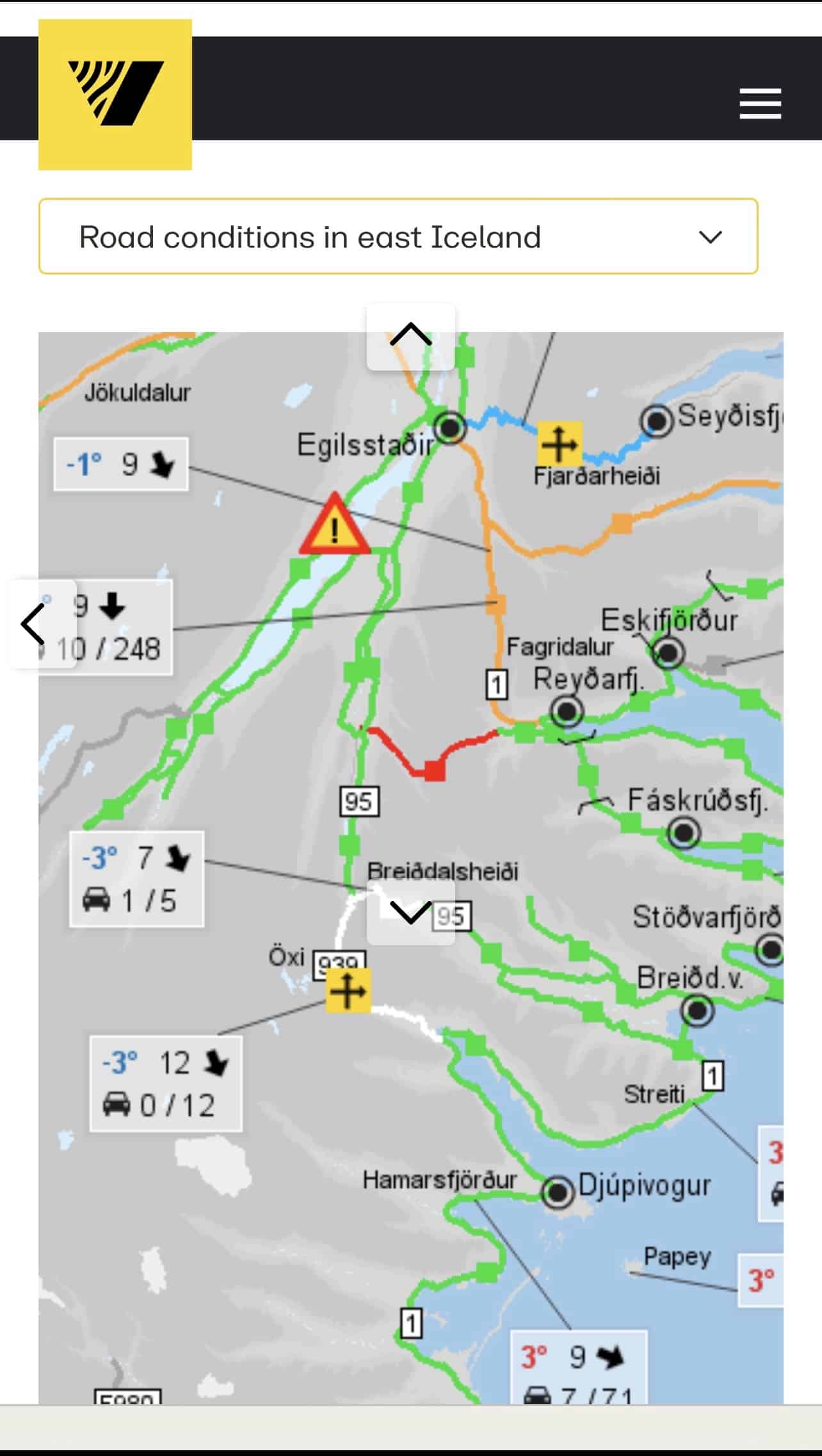 iceland winter driving snow
