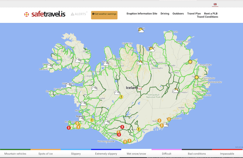 iceland winter driving