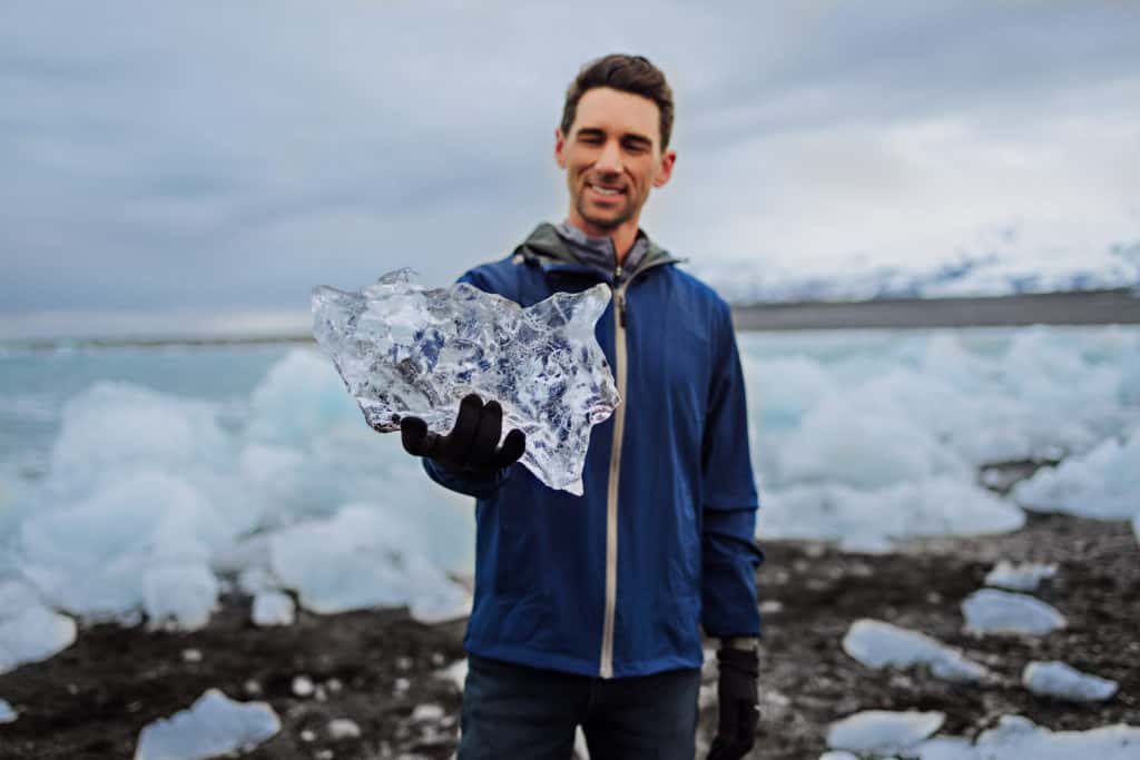 Diamond Beach Iceland winter