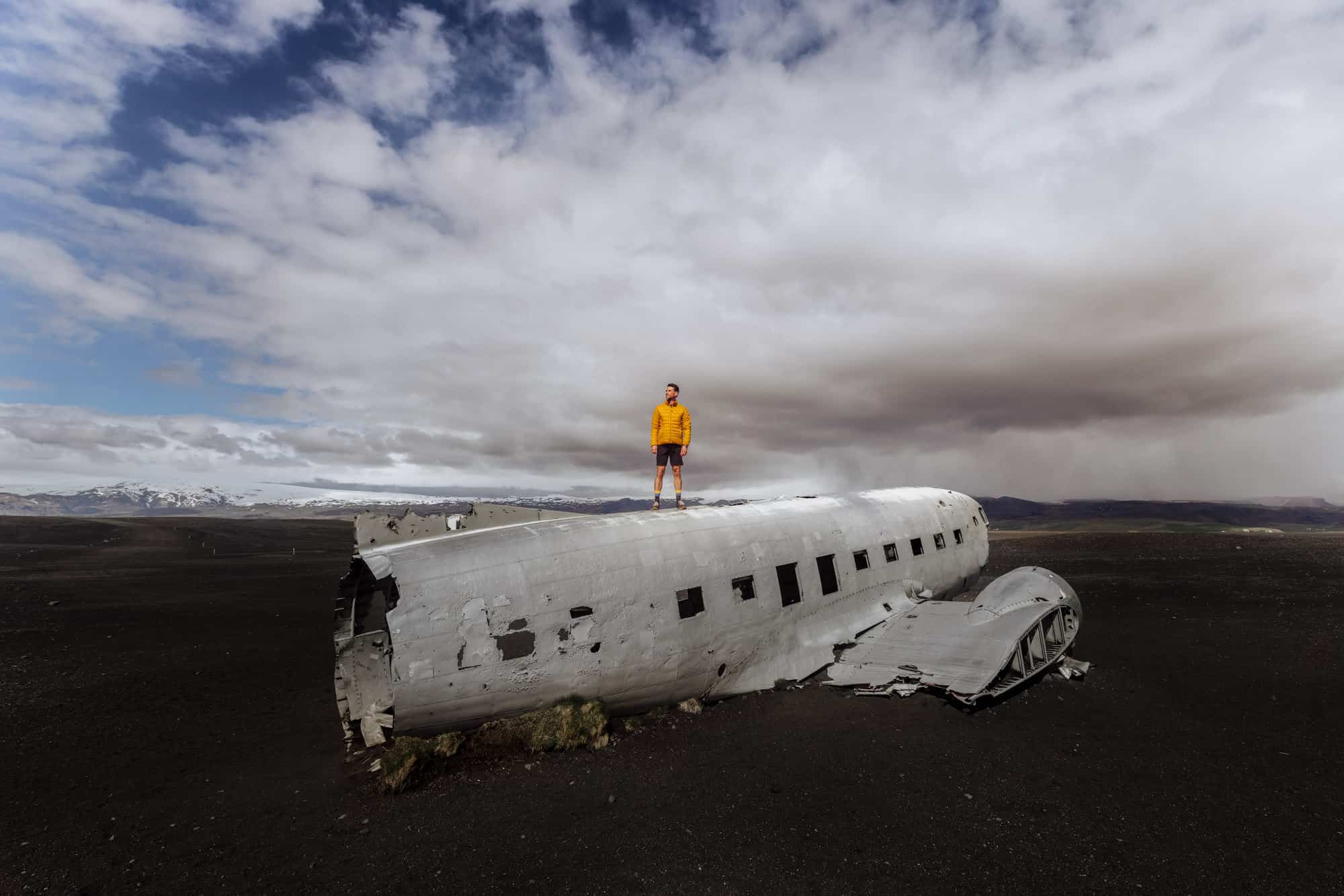 Jared Dillingham at the ICELAND PLANE WRECK