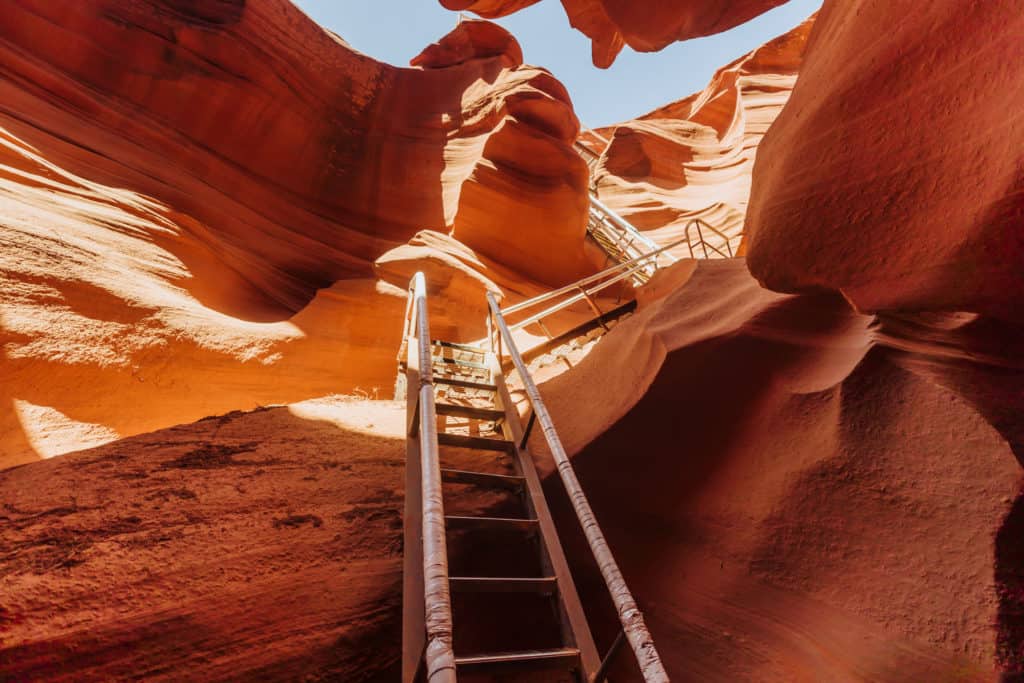 Entry ladder at Lower Antelope Canyon
