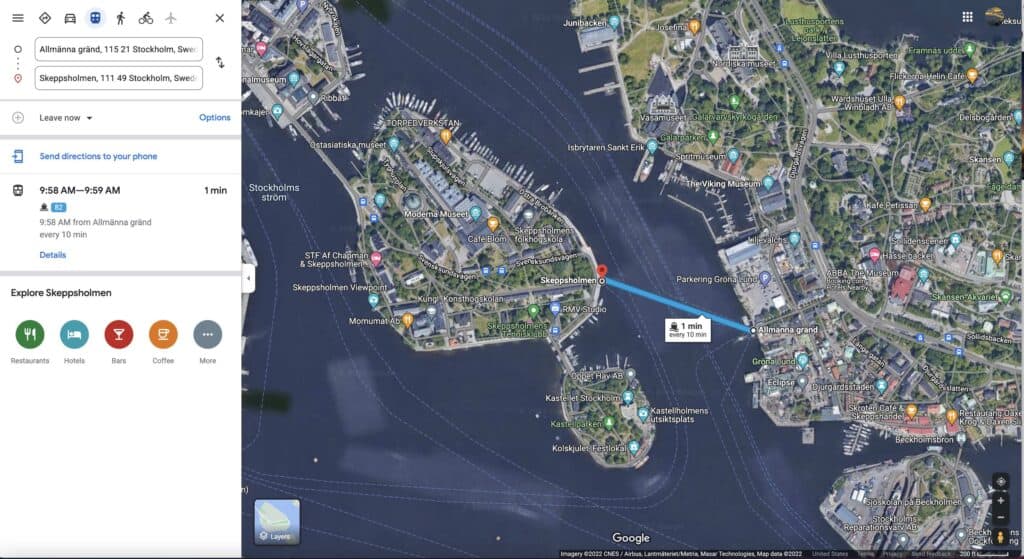 walking tour of stockholm ferry