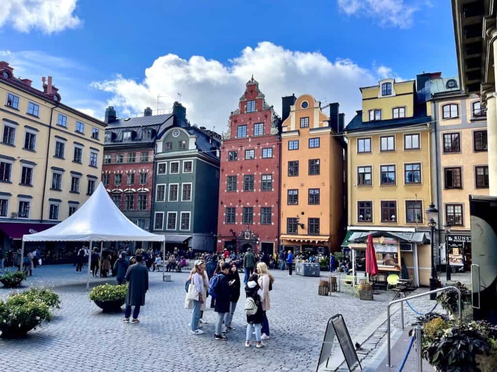 stortorget square on a walking tour of stockholm sweden