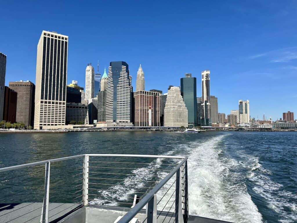 ferry skyline view