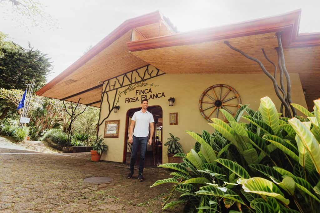 Jared Dillingham at Finca Rosa Blanca in Costa Rica