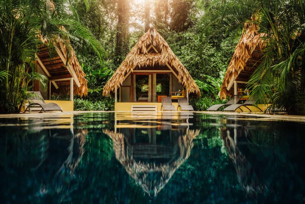 shawandha ecolodge hut and pool