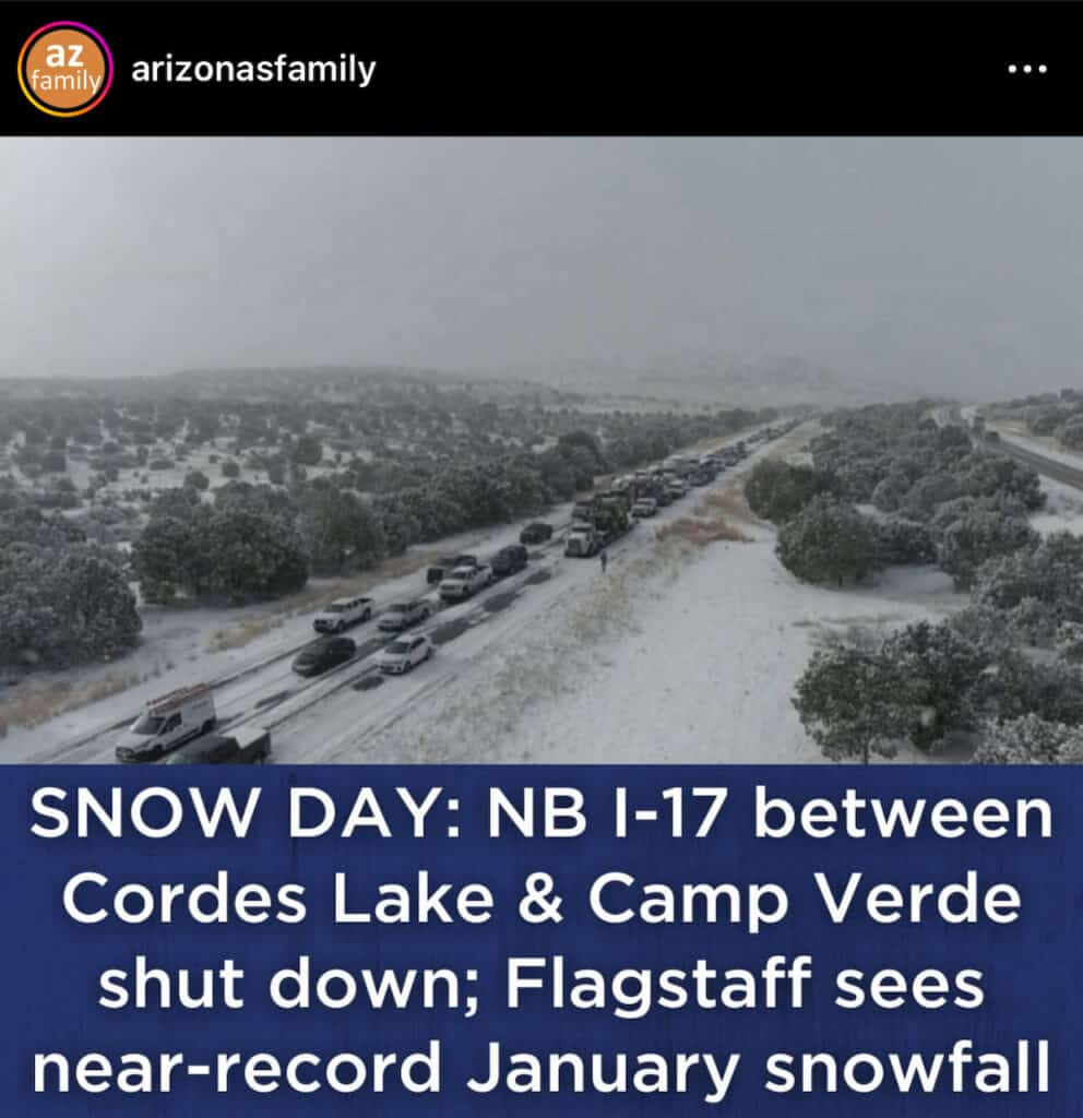 snow in arizona
