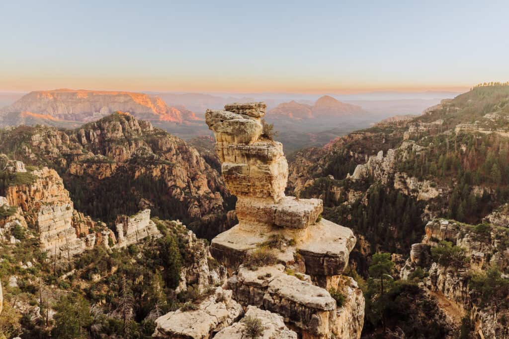 The Knob Arizona, also known as the Jenga Rock or Edge of the World