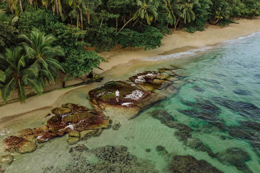Jared Dillingham at one of Puerto Viejo's best beaches: Punta Uva