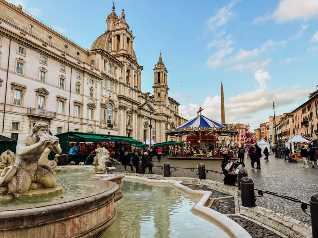 rome market in winter