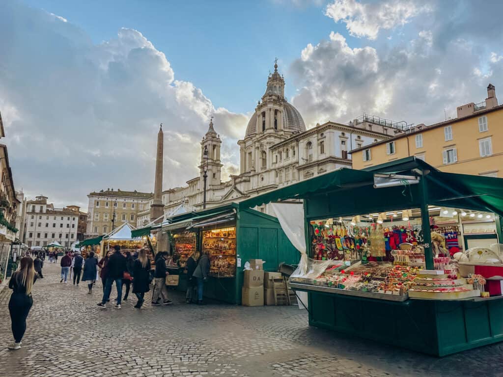 christmas market in rome