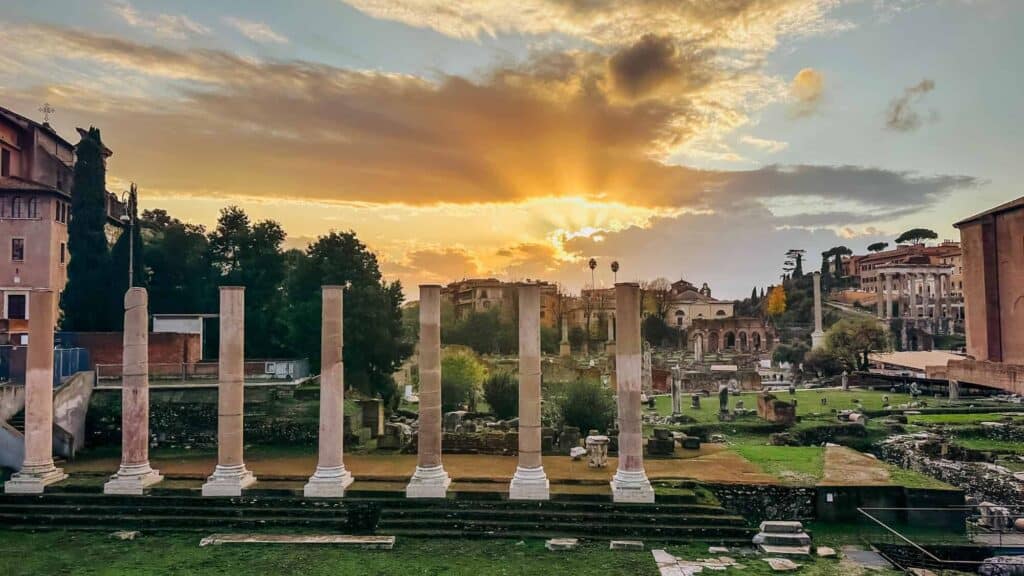 rome forum in december