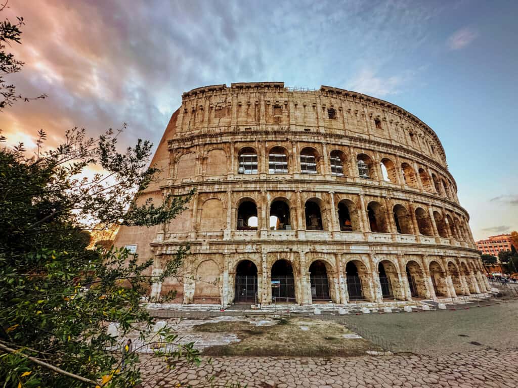 rome in winter coliseum