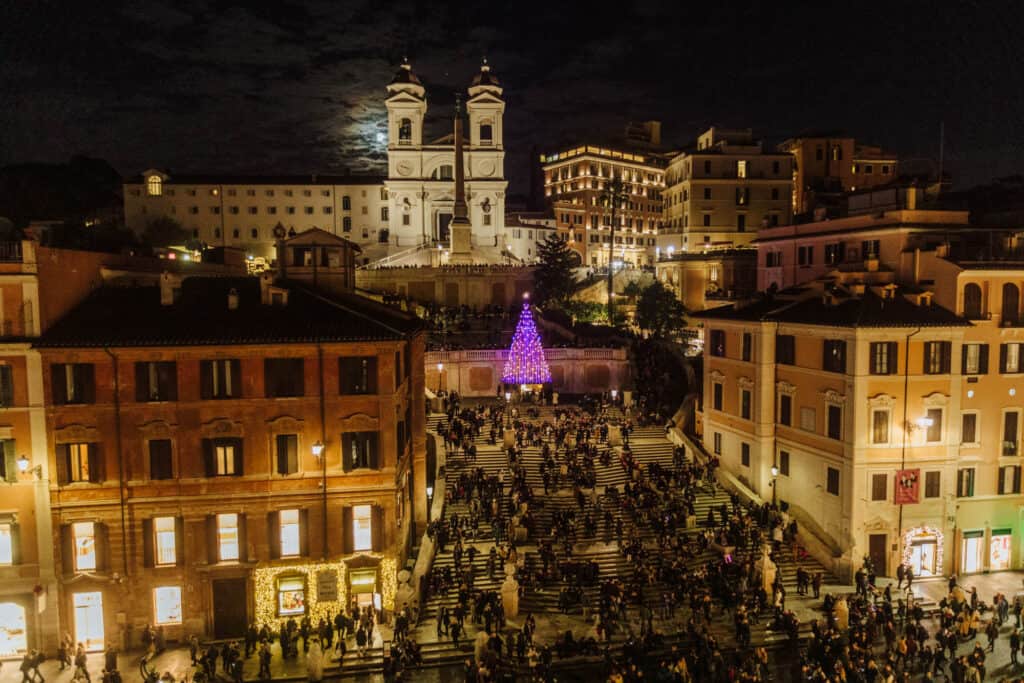 spanish steps christmas in rome
