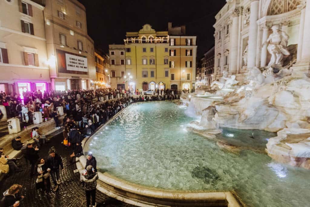 Rome in December: Trevi Fountain