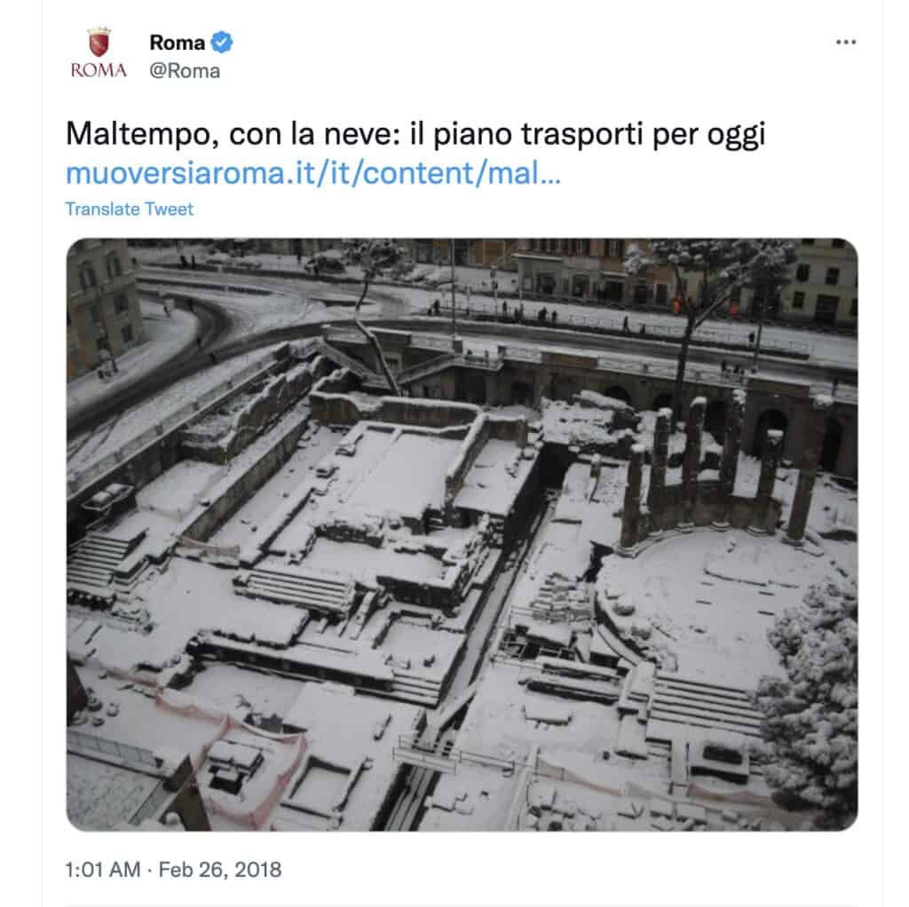 rome snow