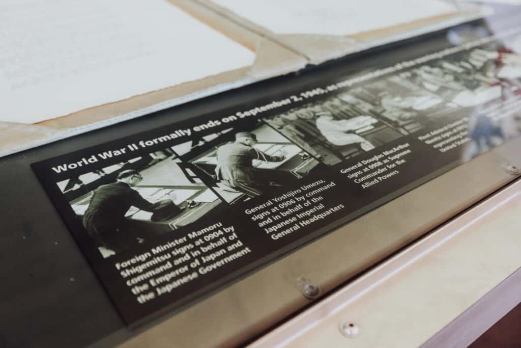 the Japanese surrender on battleship Missouri