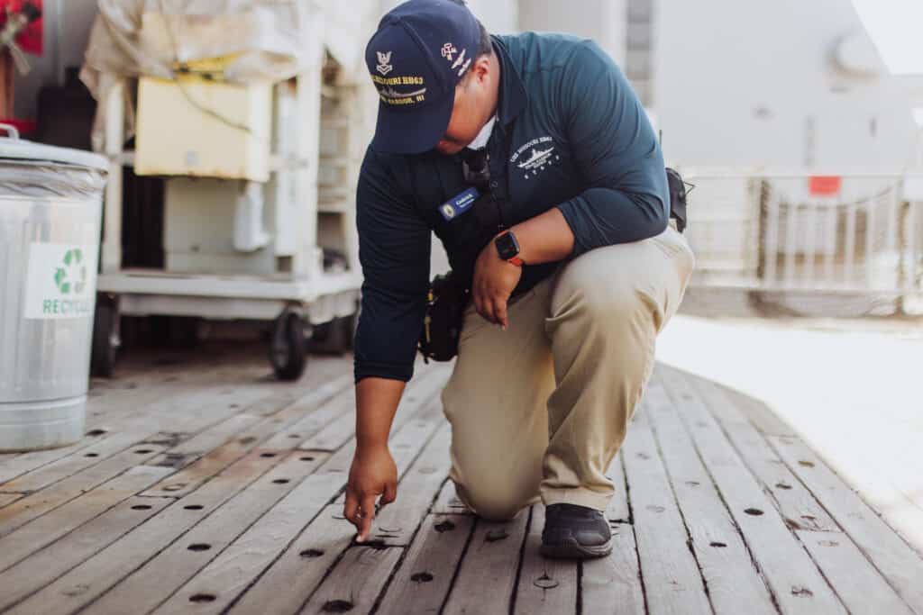 battleship deck rotting