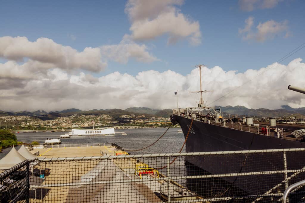 battleship Missouri and use arizona Pearl Harbor