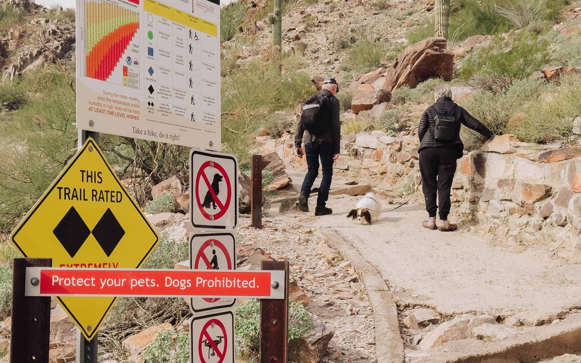 no dogs on hiking trails