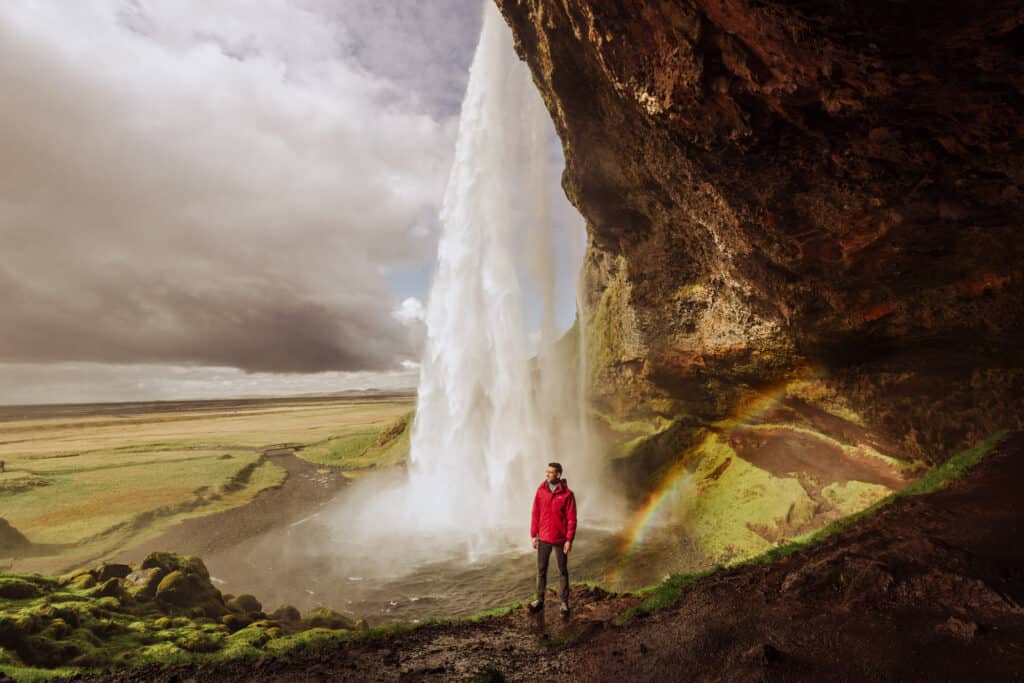 Jared Dillingham at Seljalandsfoss in Iceland