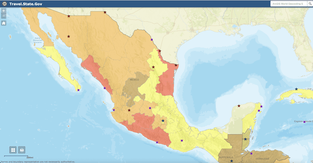 state department mexico travel