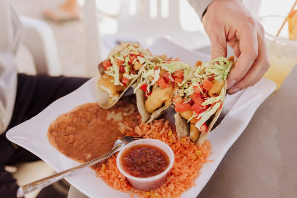 wrecked at the reef fish tacos