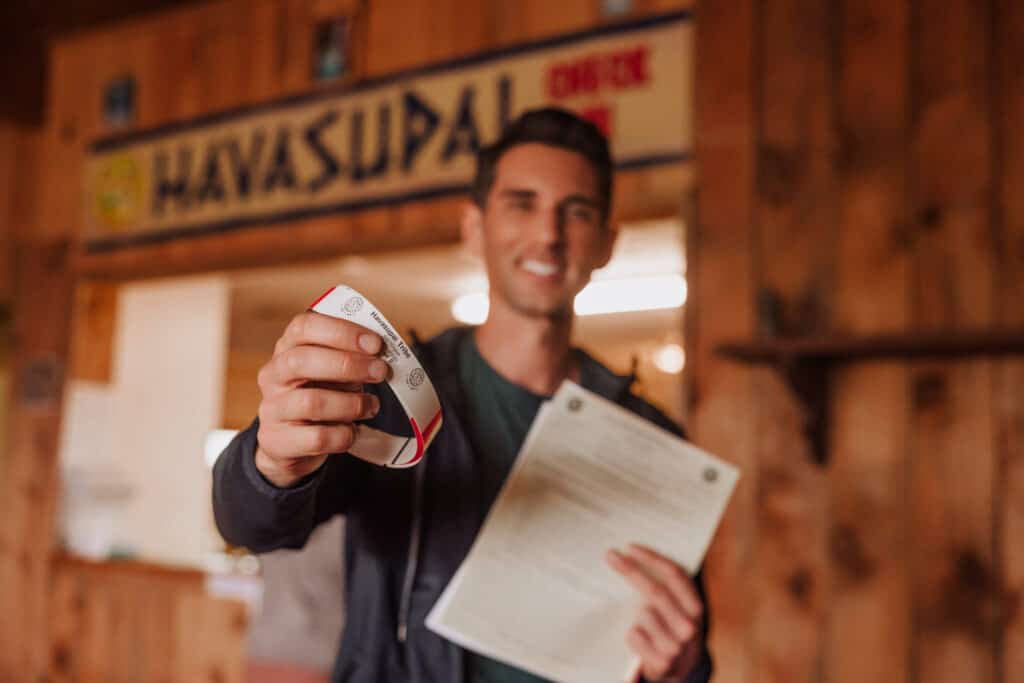 Jared Dillingham getting a Havasupai Falls permit