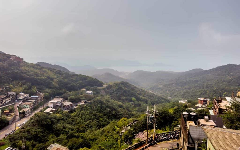 view from jiufen taiwan