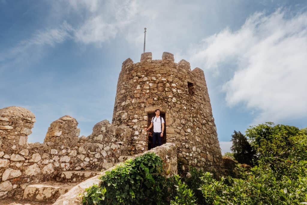 Jared Dillingham at the Moorish Castle in Portugal