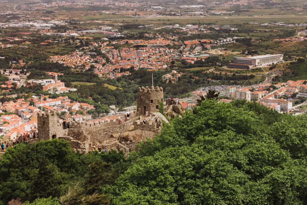View of the Moorish Castle in Sintra