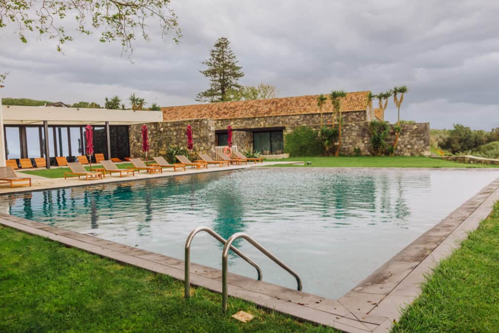 The infinity pool at Sensi Azores Nature and Spa