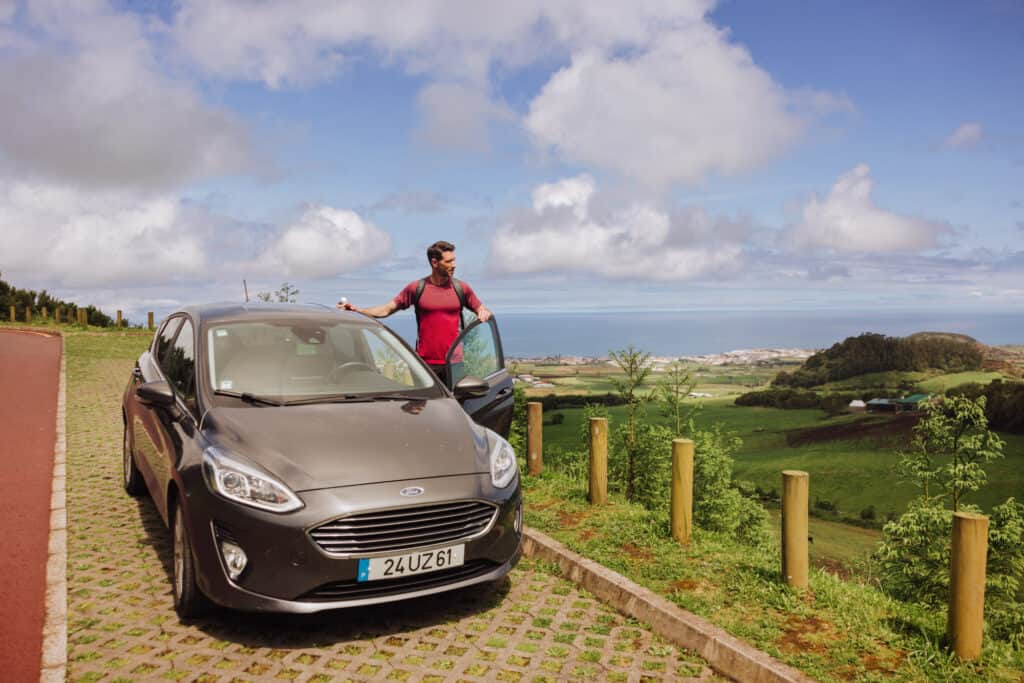 Jared Dillingham driving in the Azores on Sao Miguel Island