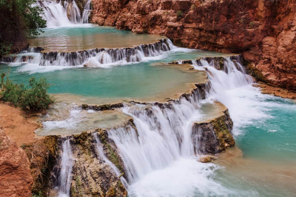 Beaver Falls, which is downstream from Havasu Falls
