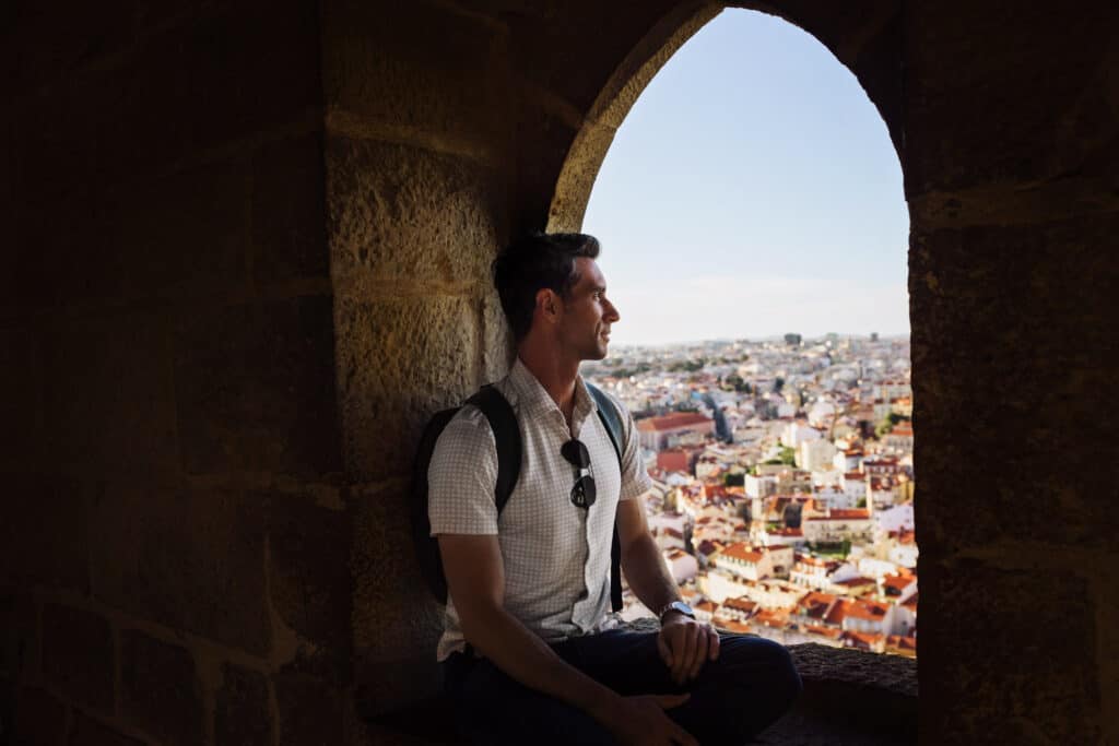 Jared Dillingham at Saint George's Castle in Lisbon