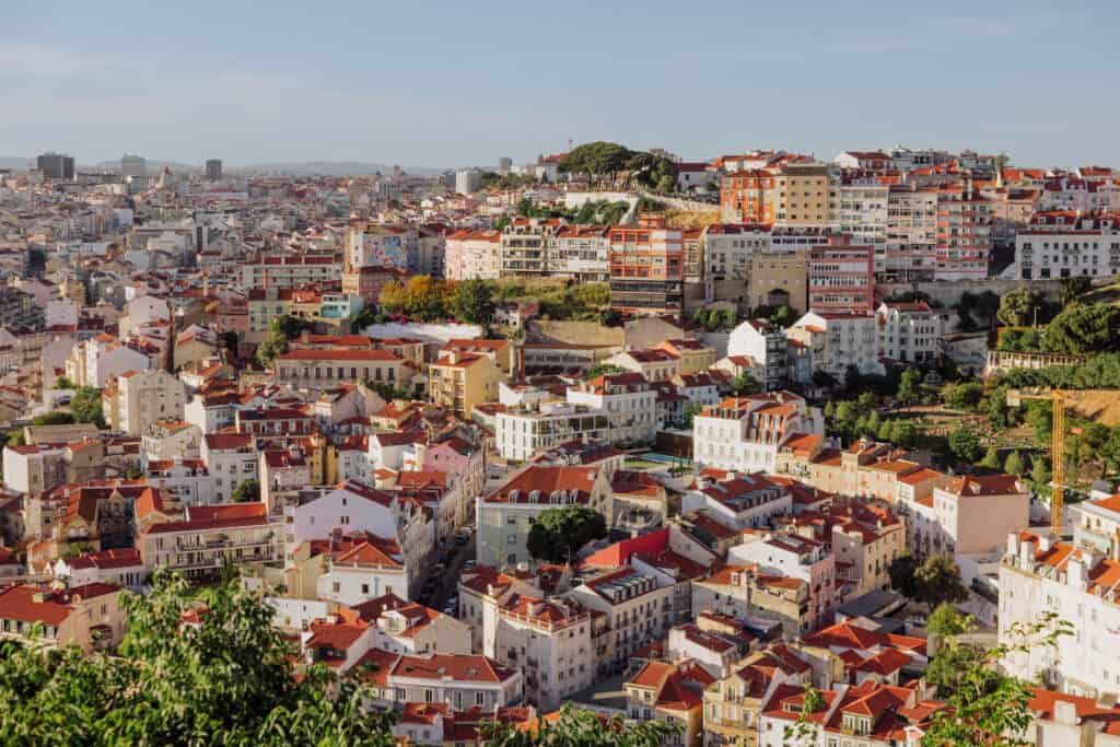 The view from Saint George's Castle in Lisbon
