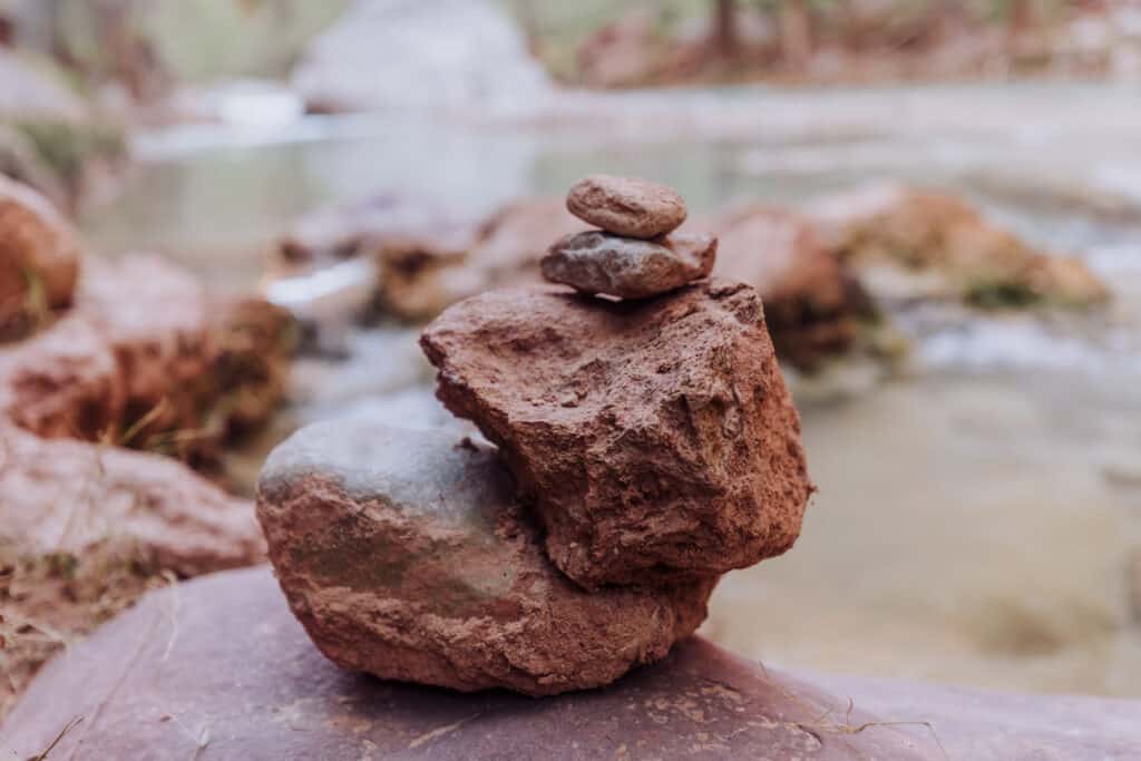 Karens trail markers on the confluence hike