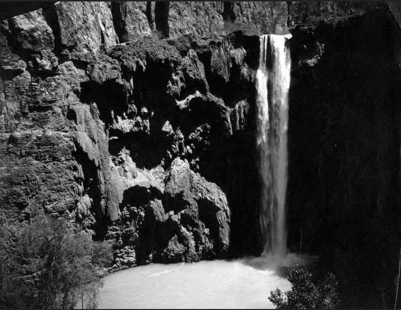 Mooney Falls from 1899, courtesy of the Grand Canyon National Park museum collection