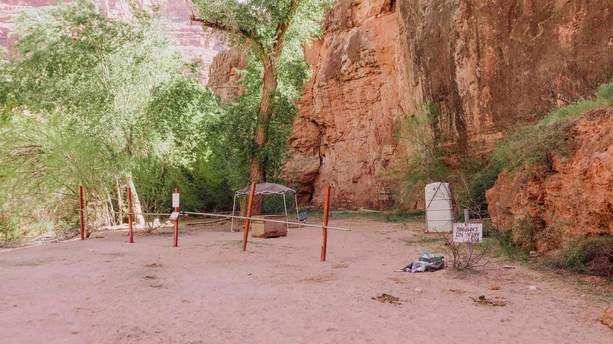 bag drop-off for mules at havasupai