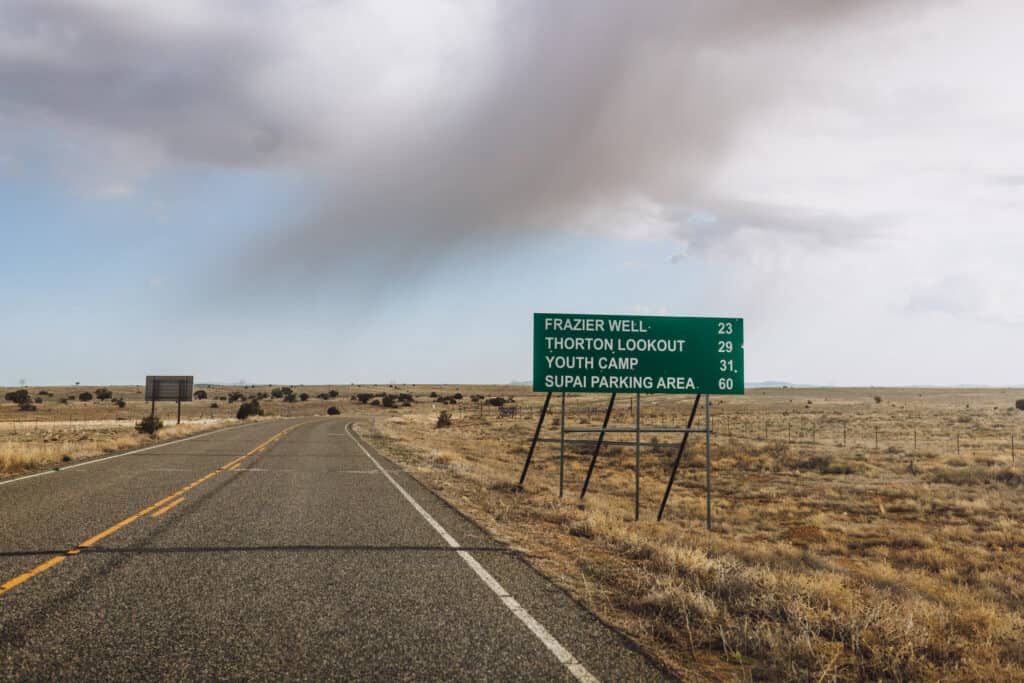 road to havasupai falls