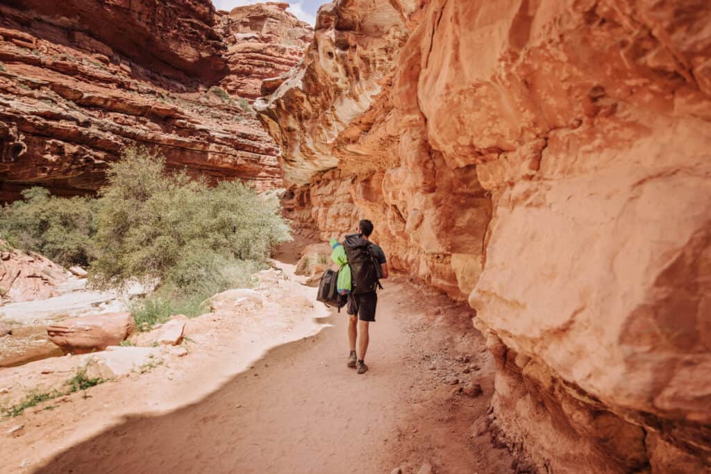 jared dillingham hiking to havasupai falls campground