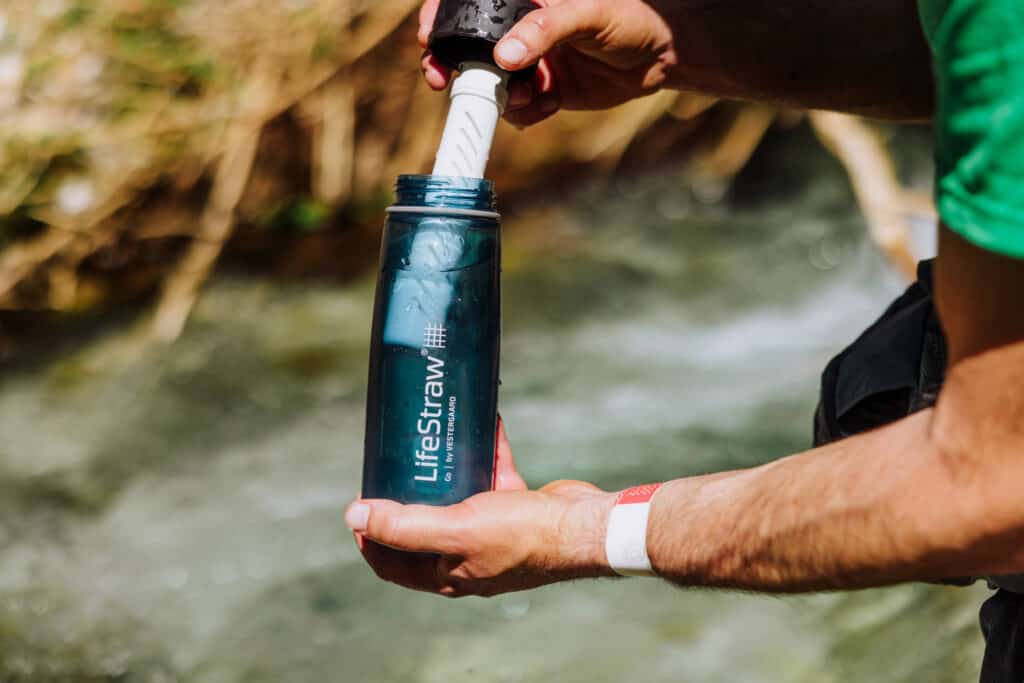 lifestraw bottle at Havasu Creek