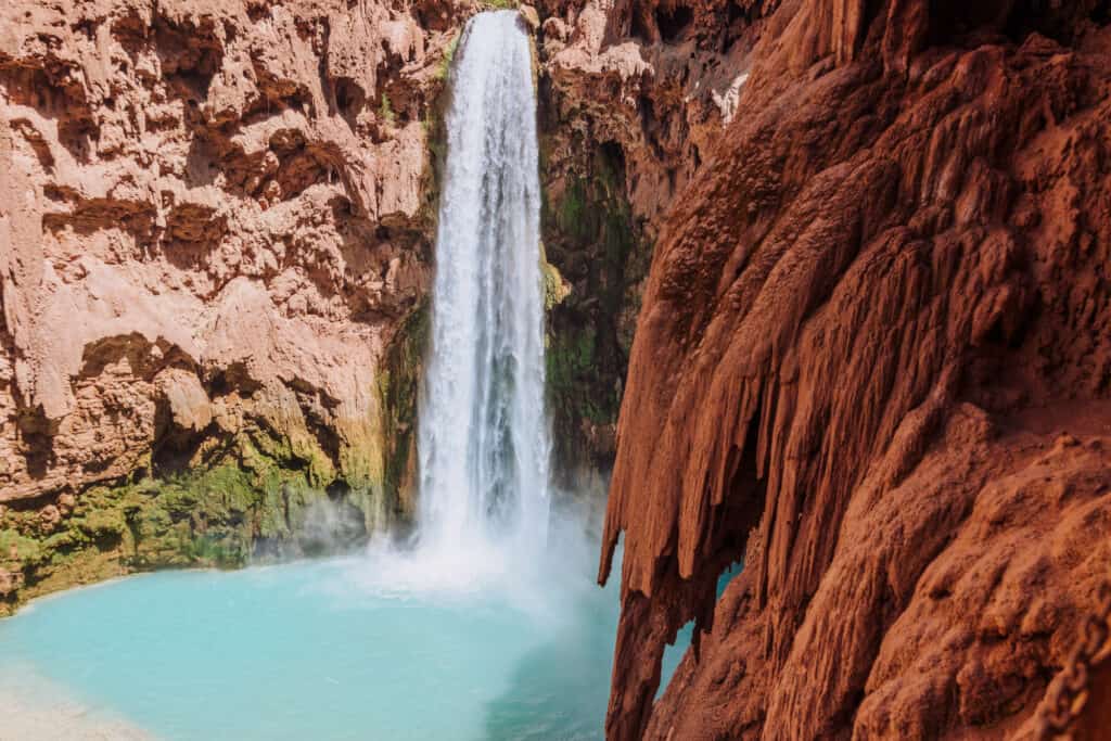 Mooney Falls overlook at Havasupai Campground