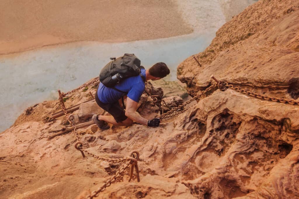 JARED DILLINGHAM on the chains at Mooney Falls