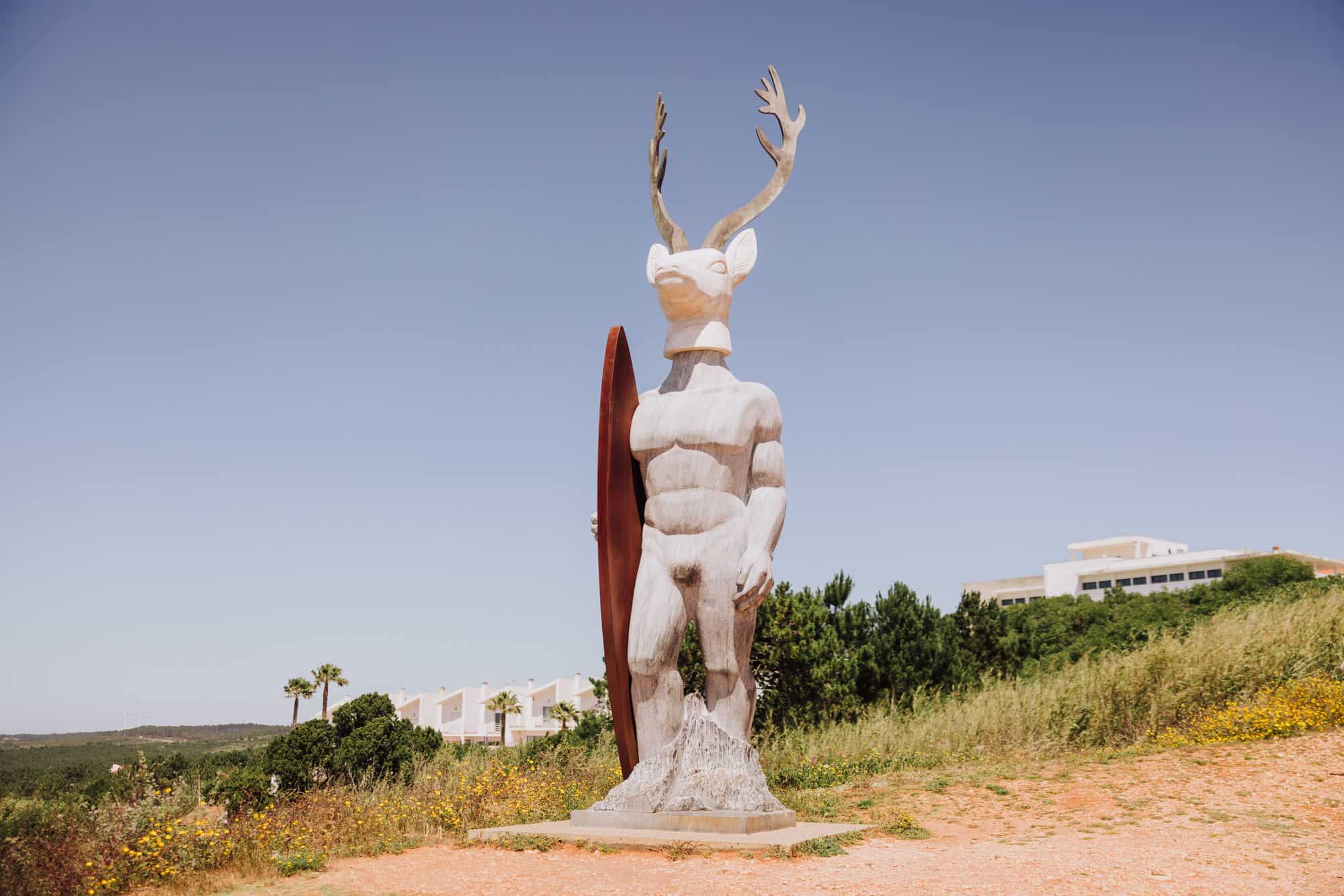 Need Statue near the beach in Nazare Portugal