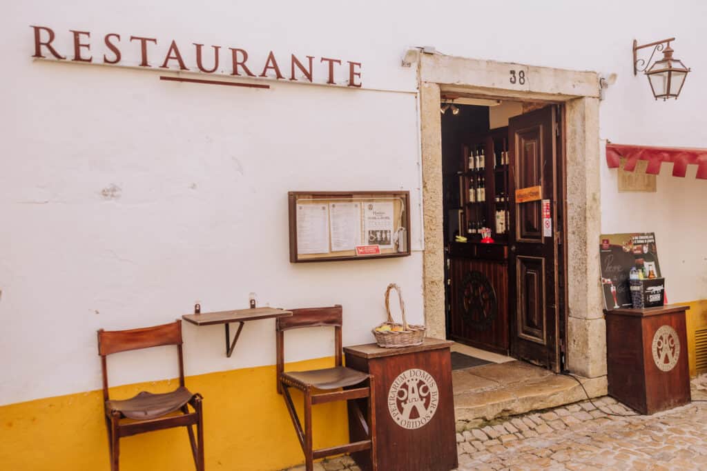Obidos restaurant on a day trip from Lisbon