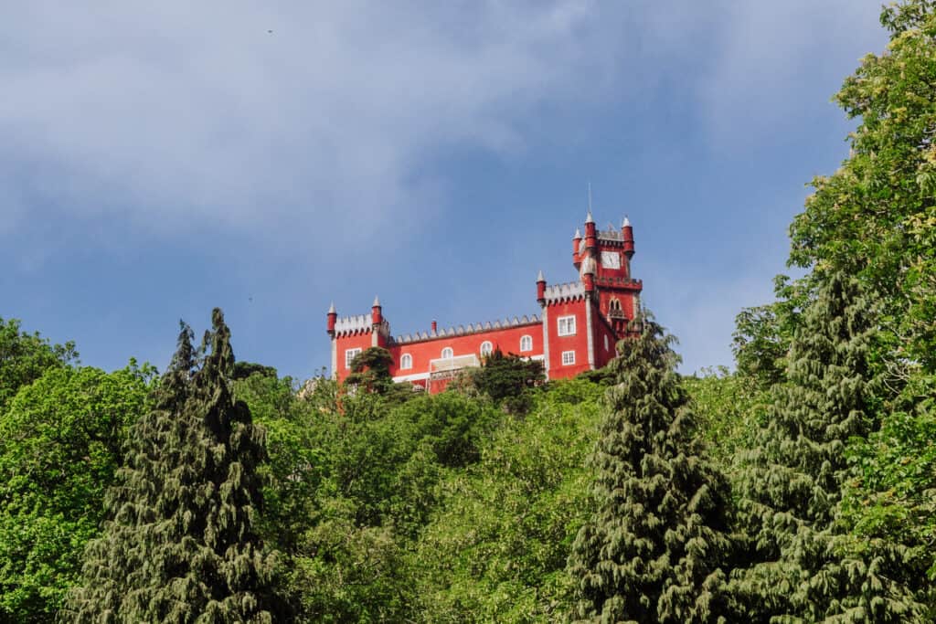 Pena Palace on a day trip from Lisbon to Sintra Portugal