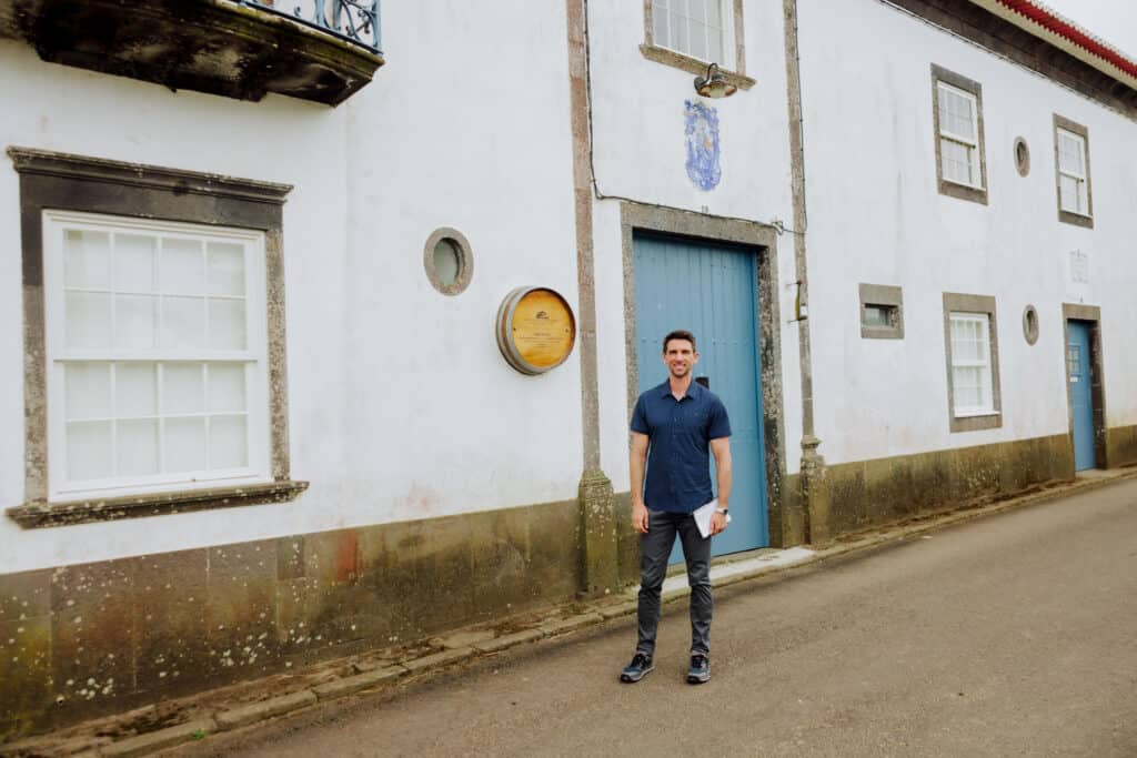 Jared Dillingham at a winery on Sao Miguel in the Azores.