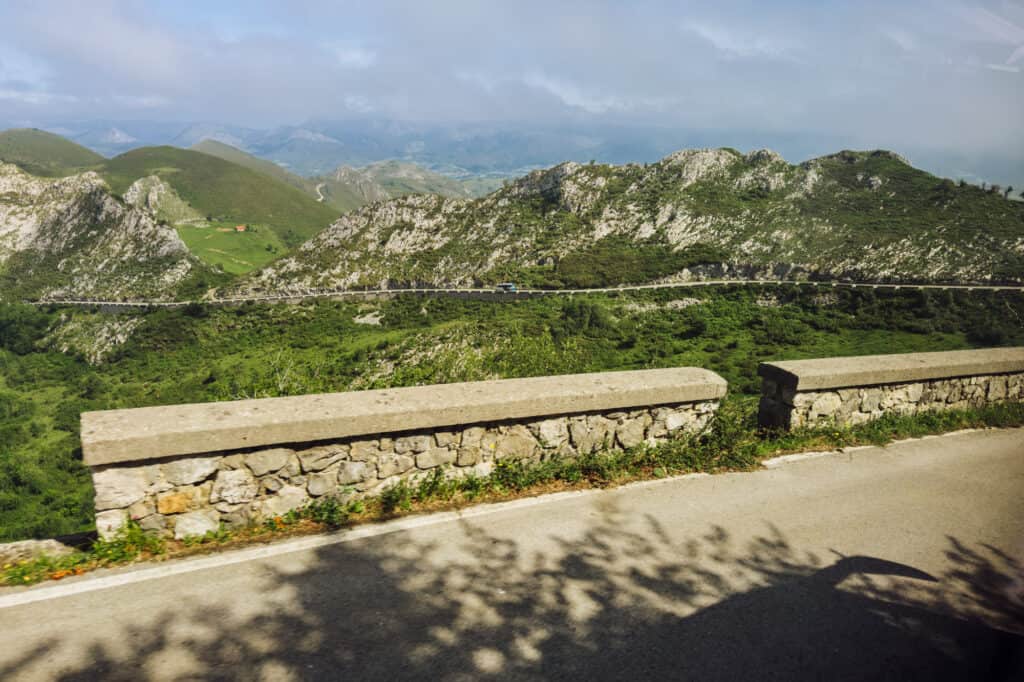The road from Cangas de Onis to Picos de Europa